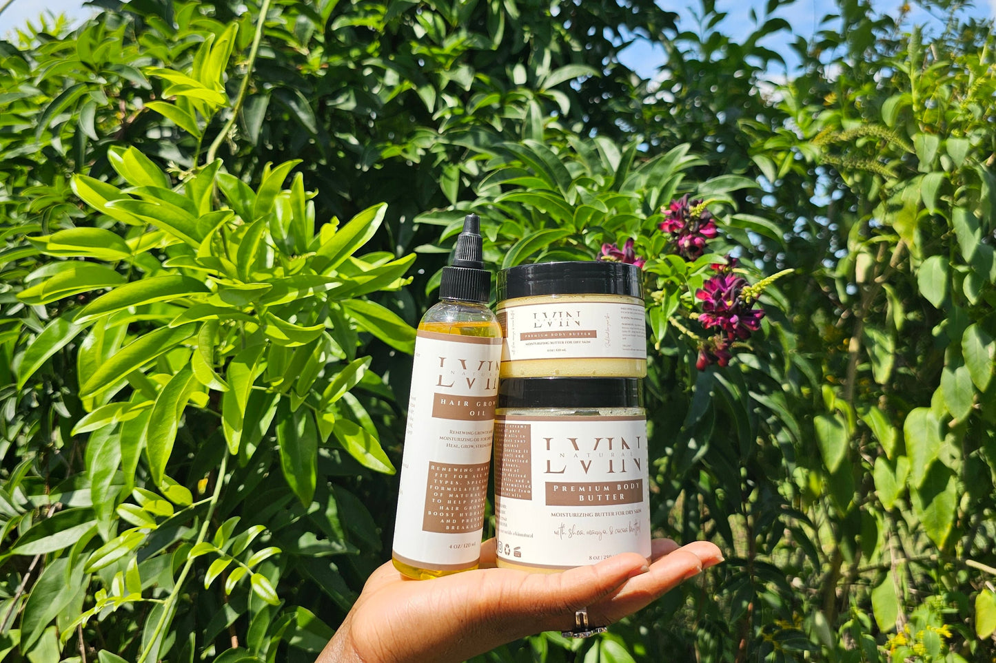 Complete Set - Premium Body Butter (4 oz & 8 oz) and Hair Oil (4 oz)