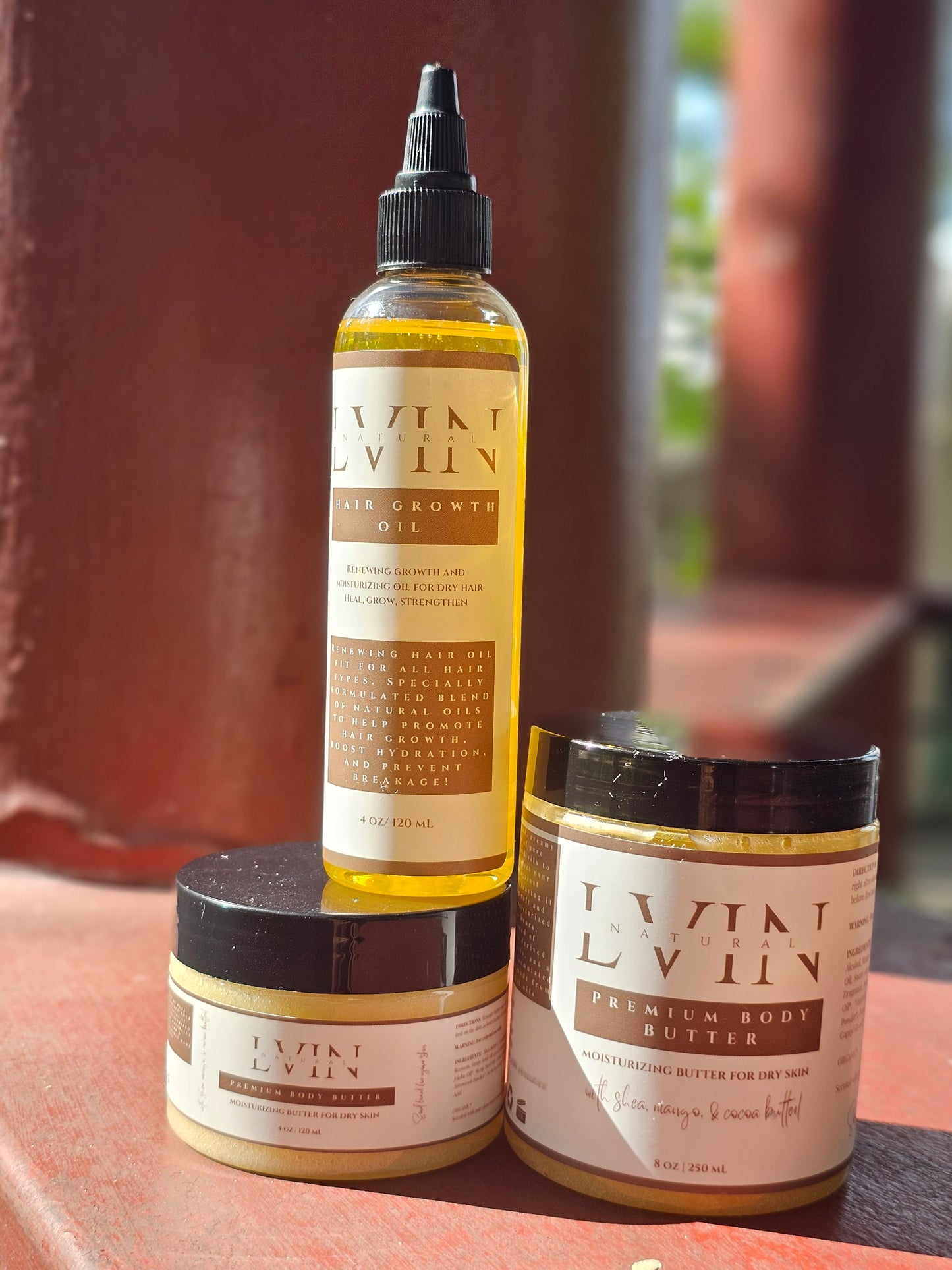 Complete Set - Premium Body Butter (4 oz & 8 oz) and Hair Oil (4 oz)